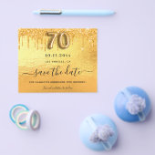 Goldhaushalt zum 70. Glitzer Save the Date Flyer (Einzeln)