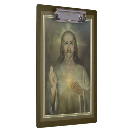 Goldheiliges Herz von Jesus-Klemmbrett Klemmbrett (Rechts)