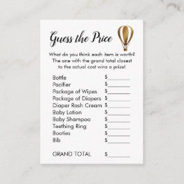 Goldheißluft-Ballon-Vermutung die Begleitkarte