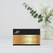 Goldheller Schatten-berufliches elegantes Visitenkarte (Stehend Vorderseite)