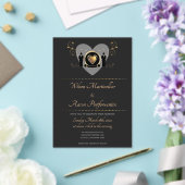 Goldherz Acryleinladungen (In Situ (Hochzeit))