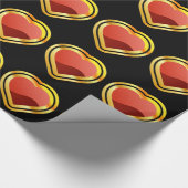 Goldherz-as Geschenkpapier (Ecke)