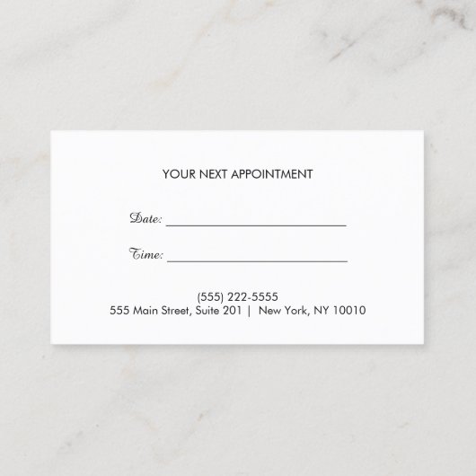 Goldherz Beauty Salon Erinnerung Terminkarte (Rückseite)