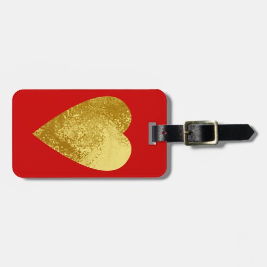 Goldherz Gepäckanhänger (Vorderseite horizontal)