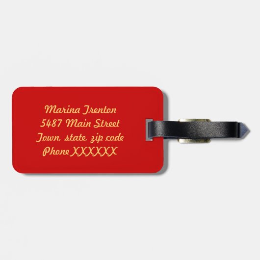 Goldherz Gepäckanhänger (Rückseite horizontal)