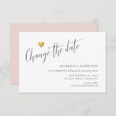 Goldherz-Kalligrafie Niedlich Einfache Änderung de Ankündigung (Vorne/Hinten)