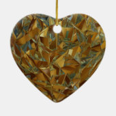 Goldherz Keramik Ornament (Hinten)