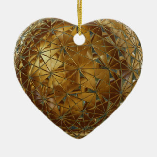 Goldherz Keramik Ornament