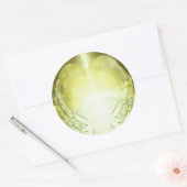 Goldherz mit Angel Wings Template Runder Aufkleber (Umschlag)