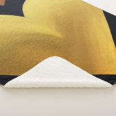 Goldherz mit dunklem Hintergrund Sherpa Blanket Sherpadecke (3/4)