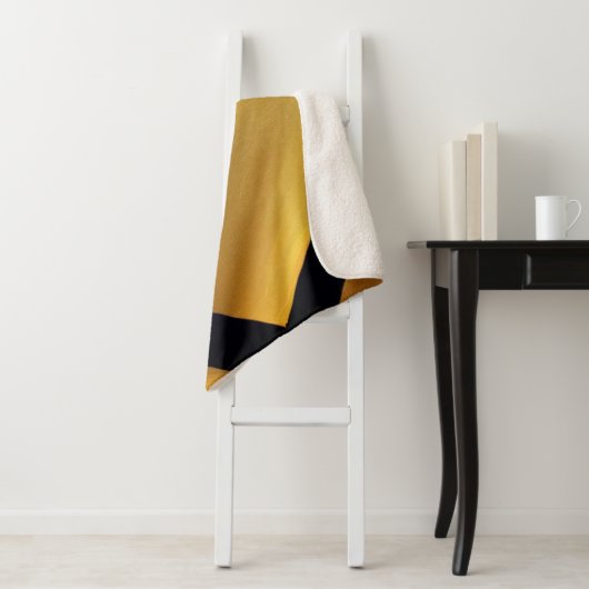 Goldherz mit dunklem Hintergrund Sherpa Blanket Sherpadecke (Beispiel)