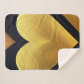 Goldherz mit dunklem Hintergrund Sherpa Blanket Sherpadecke (Vorderseite (Horizontal))