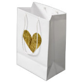 Goldherz Mittlere Geschenktüte (Rückseite Schrägansicht)