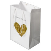 Goldherz Mittlere Geschenktüte (Vorderseite Schrägansicht)