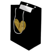 Goldherz Mittlere Geschenktüte (Rückseite Schrägansicht)