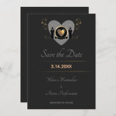 Goldherz | SAVE THE DATE (Vorne/Hinten)