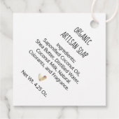 Goldherz und Typografie aus Liebe-Geschenketikette Geschenkanhänger (Rückseite)