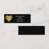 Goldherz-Visitenkarte Mini Visitenkarte (Vorne/Hinten)