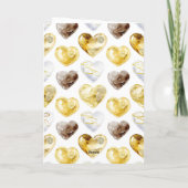 Goldherzen-Cupcake-Geburtstag Karte (Rückseite)