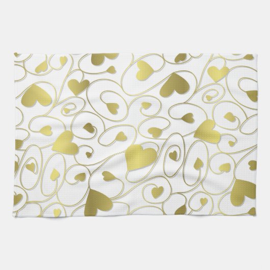 Goldherzen Geschirrtuch (Horizontal)