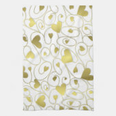 Goldherzen Geschirrtuch (Vertikal)