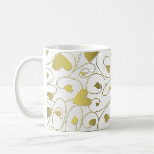 Goldherzen Kaffeetasse (Links)