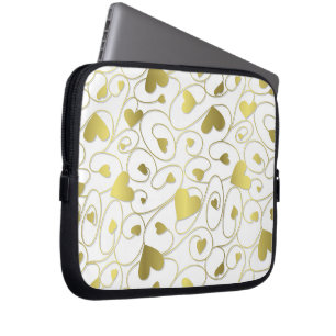 Goldherzen Laptopschutzhülle