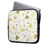 Goldherzen Laptopschutzhülle (Vorderseite Links)