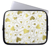 Goldherzen Laptopschutzhülle (Vorderseite)
