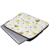 Goldherzen Laptopschutzhülle (Vorne Knopf)