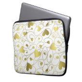 Goldherzen Laptopschutzhülle (Vorderseite Links)