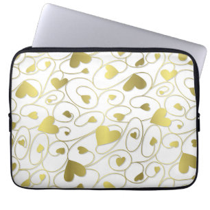 Goldherzen Laptopschutzhülle