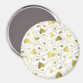 Goldherzen Magnet (Vorderseite/Rückseite)