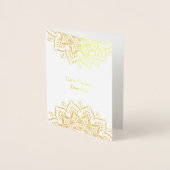 Goldherzen Mandala-Folie Folienkarte (Vorderseite)