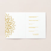 Goldherzen Mandala-Folie Folienkarte (Innenseite)