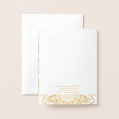 Goldherzen Mandala-Folie Folienkarte (Rückseite mit Umschlag)