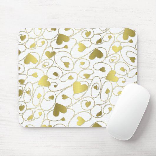 Goldherzen Mousepad (Mit Mouse)