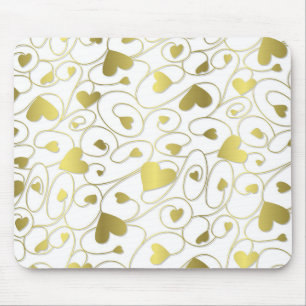 Goldherzen Mousepad