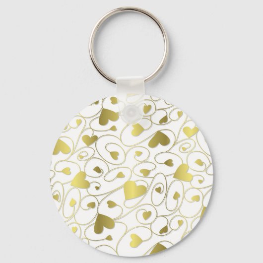 Goldherzen Schlüsselanhänger (Vorderseite)