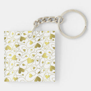 Goldherzen Schlüsselanhänger