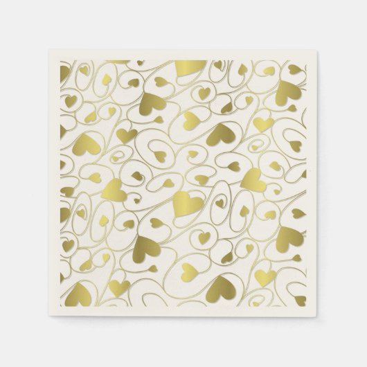 Goldherzen Serviette (Vorderseite)