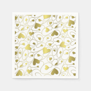 Goldherzen Serviette