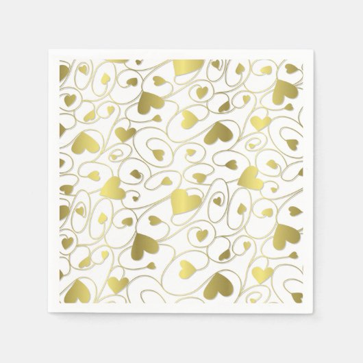 Goldherzen Serviette (Vorderseite)
