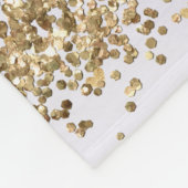 Goldherzen Sparkle Lila Glitzer Zitat Fleecedecke (Ecke)