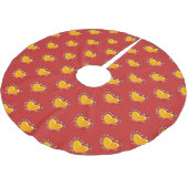 Goldherzen Thunder_Cove Polyester Weihnachtsbaumdecke (Schrägansicht)