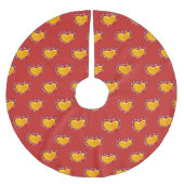 Goldherzen Thunder_Cove Polyester Weihnachtsbaumdecke (Vorderseite)