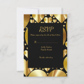 Goldherzen uAwg Response Card Hochzeitsfeier RSVP Karte (Vorderseite)