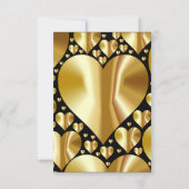 Goldherzen uAwg Response Card Hochzeitsfeier RSVP Karte (Rückseite)