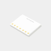 Goldherzen und personalisierte Posten-it® Post-it Klebezettel (angewinkelt)