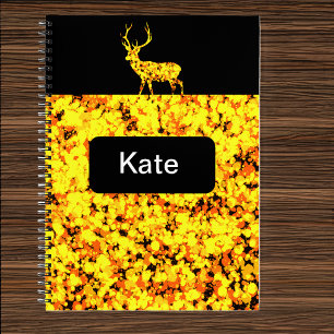 Goldhirsch gesprenkelte Farbe Notizblock